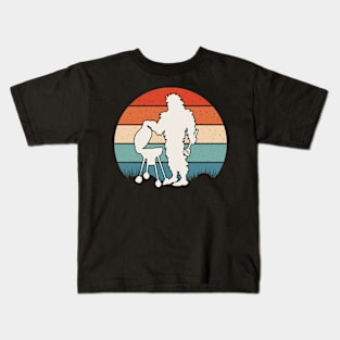 Retro Bigfoot Camping Kids T-Shirt